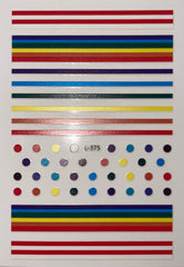 Nail Sticker - L-375 Rainbow Lines & Dots