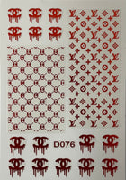 Nail Sticker - D076 Red Fashion