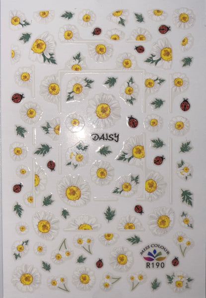 Nail Sticker - R190 Daisies