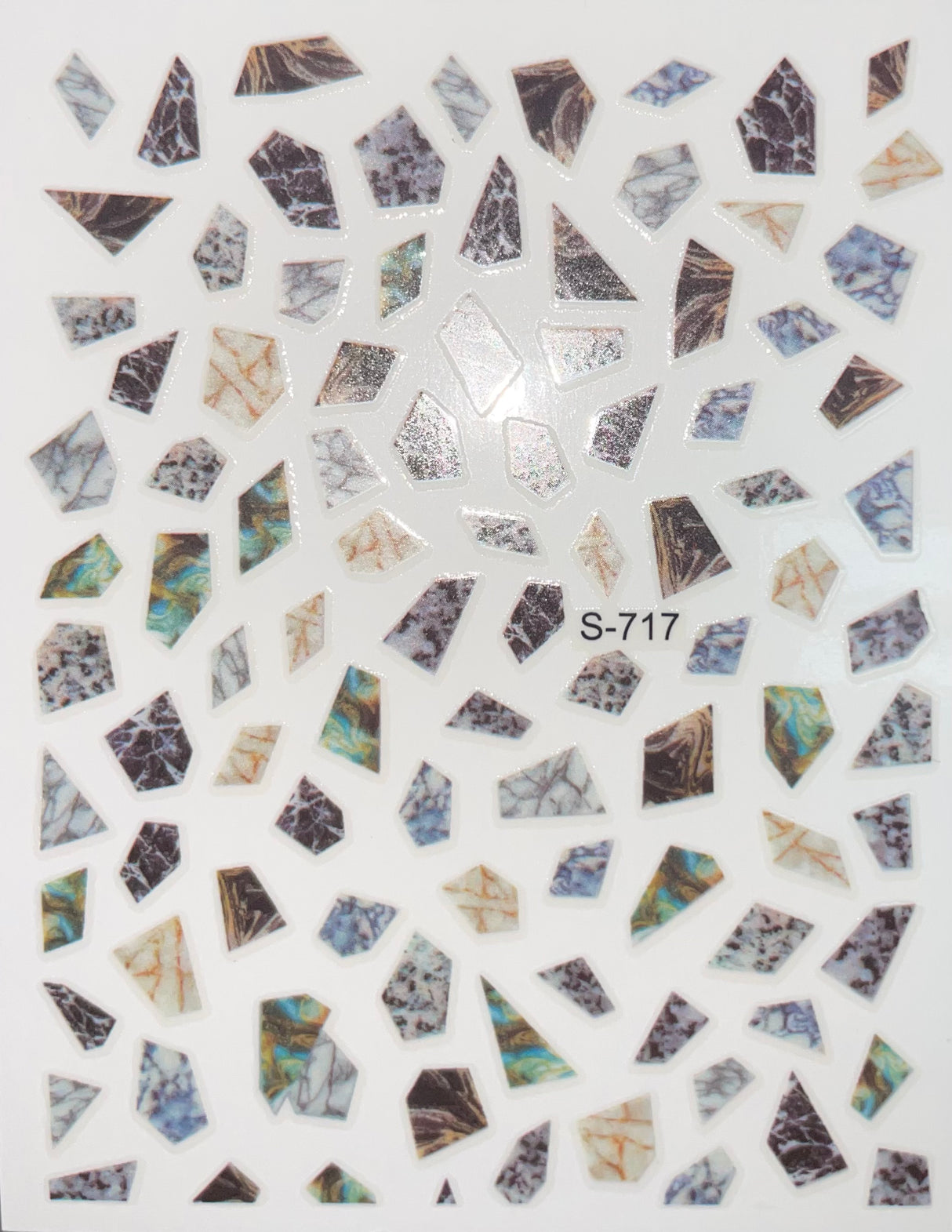 Nail Sticker - S-717 Marble Shards