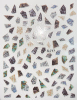 Nail Sticker - S-717 Marble Shards
