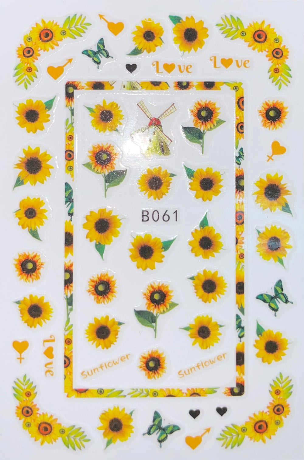 Nail Sticker - B061 Sunflowers