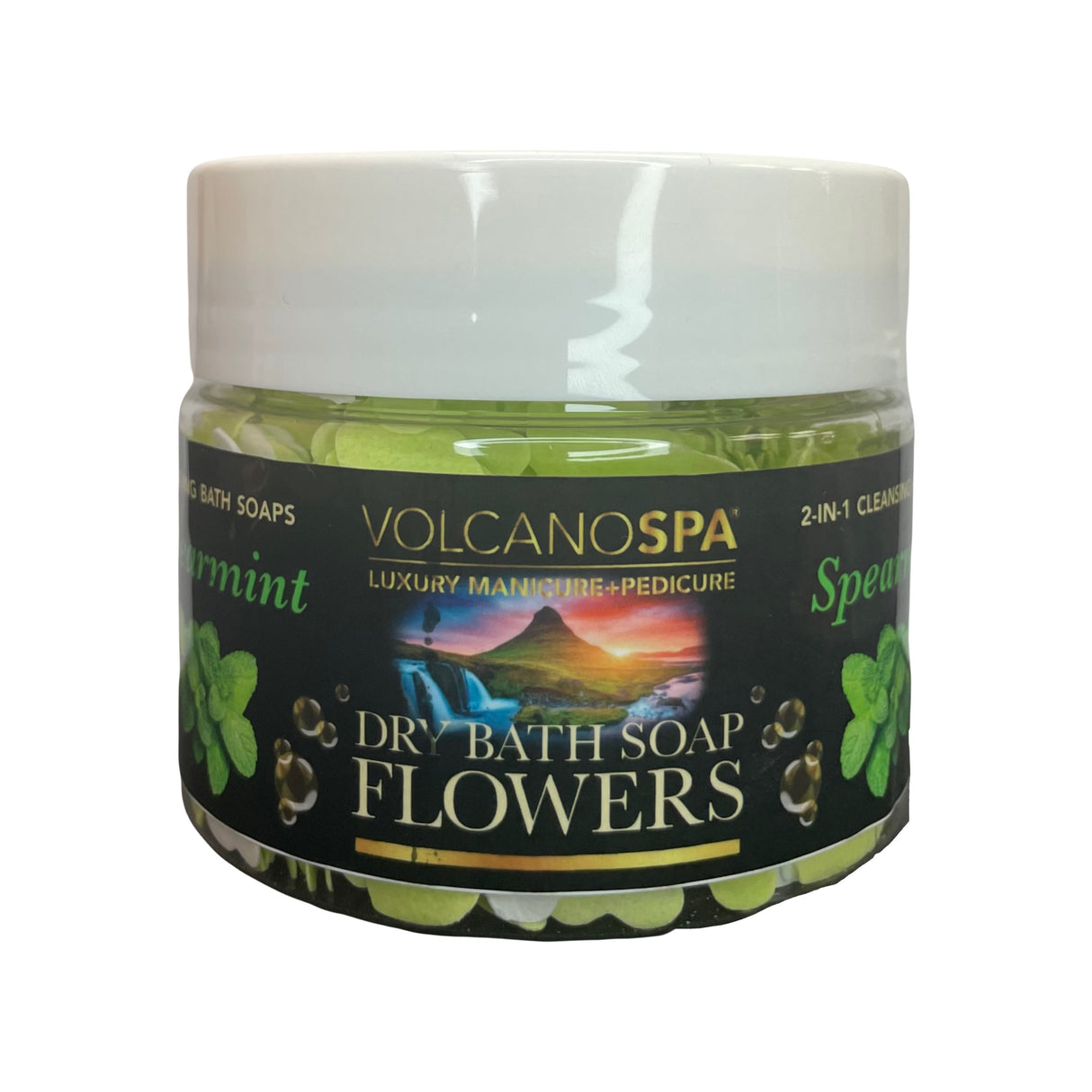 Dry Bath Flower Soap 12oz - Spearmint Eucalyptus