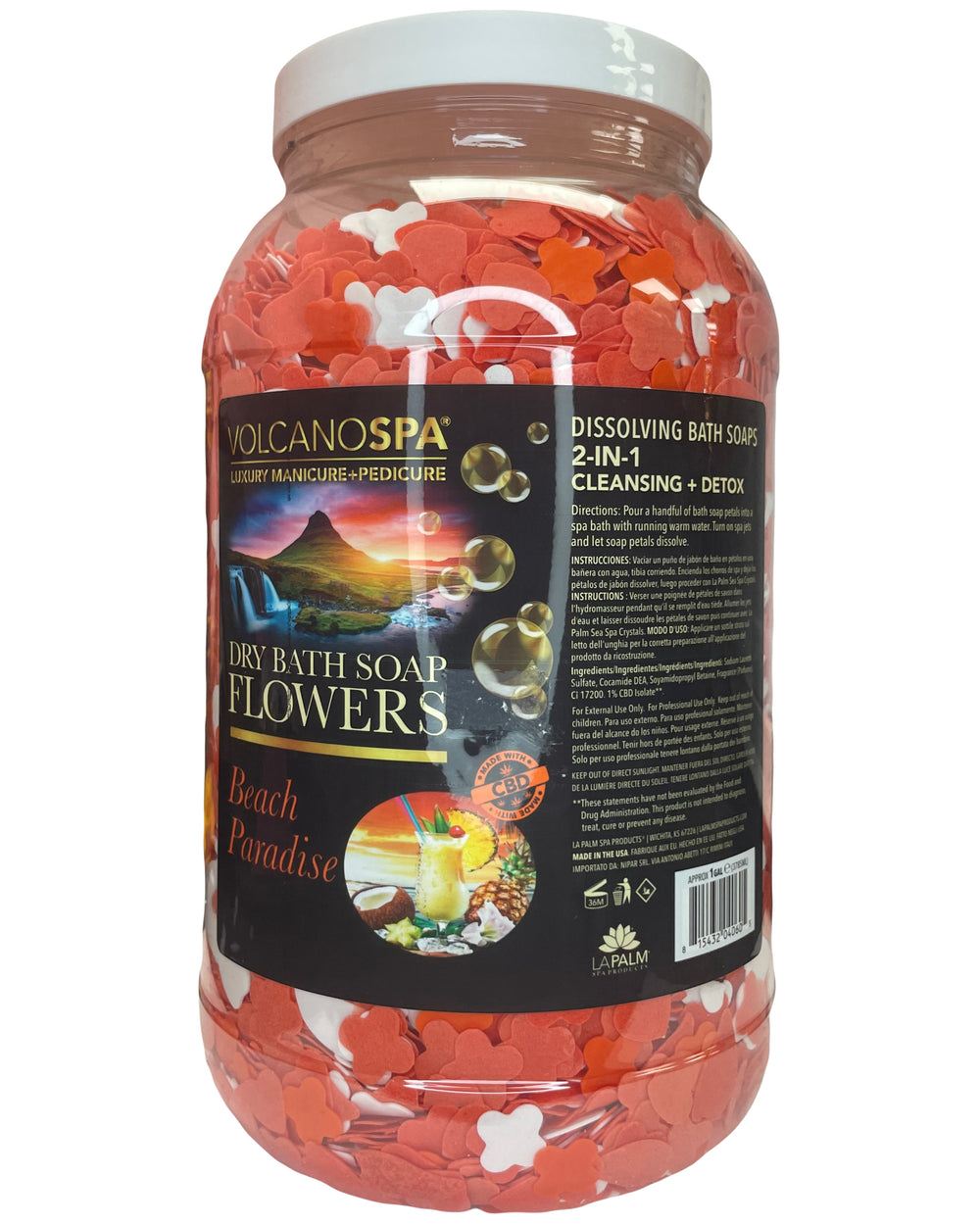 Dry Bath Soap Flowers 1 Gallon - Beach Paradise CB