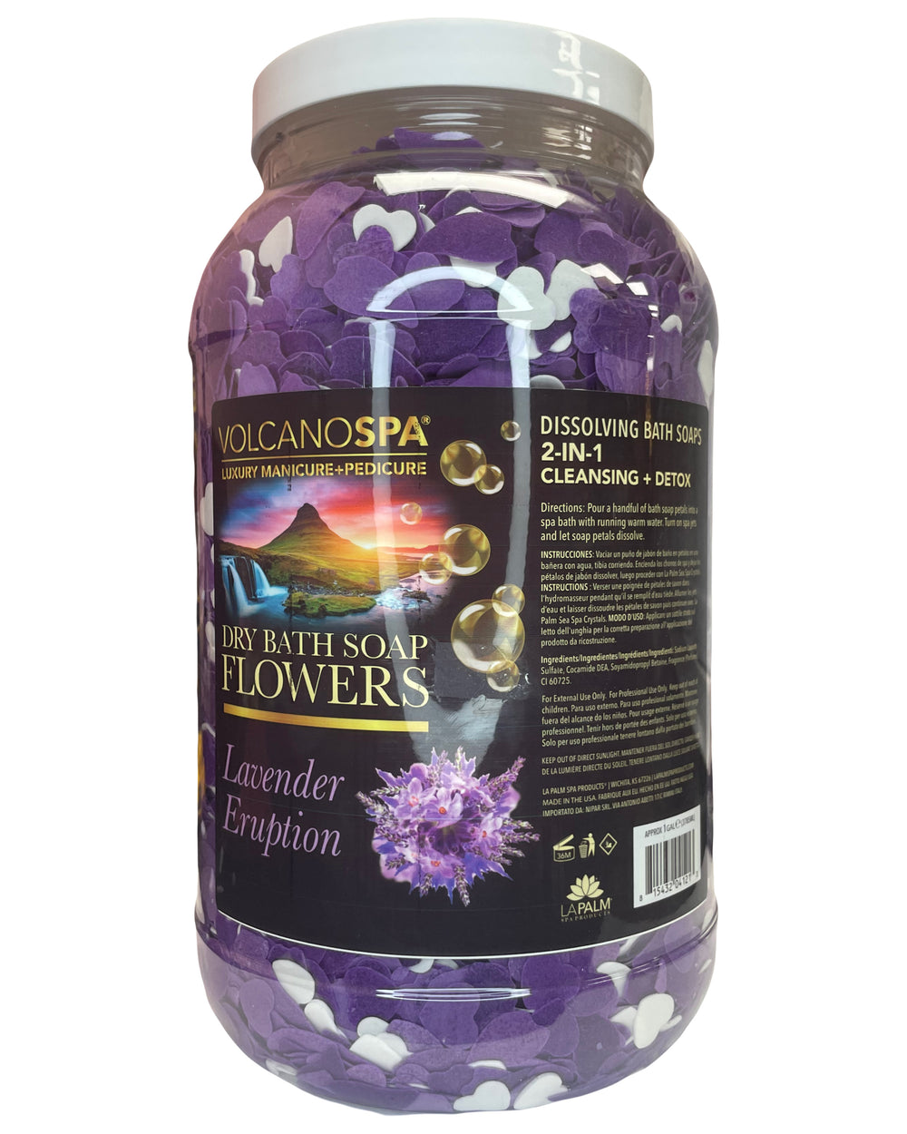 Dry Bath Soap Flowers 1 Gallon - Lavender Eruption