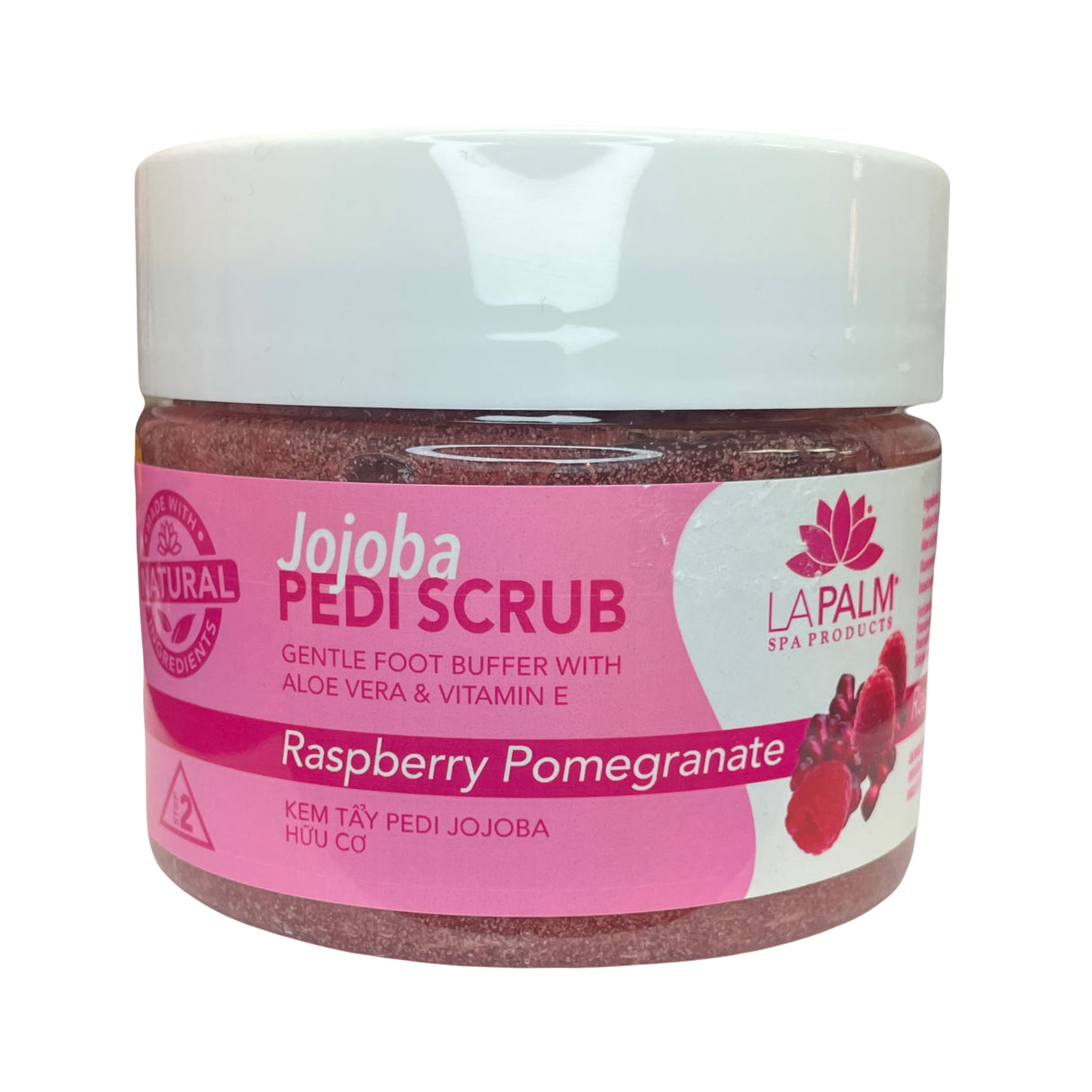 Jojoba Pedi Scrub Gel 12oz - Raspberry Pomegranate