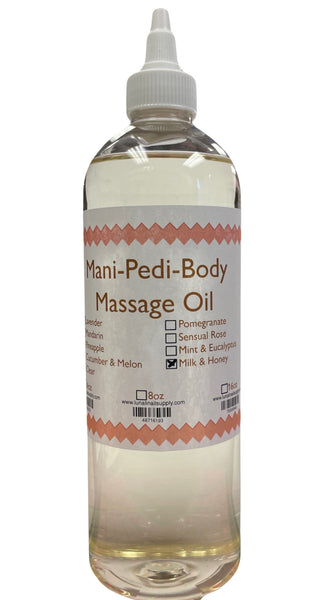 Massage Oil 16oz | Milk & Honey | Mani Pedi Body