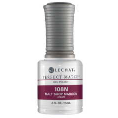 PMS108N Malt Shop Maroon - Gel Polish & Nail Lacquer 1/2oz.