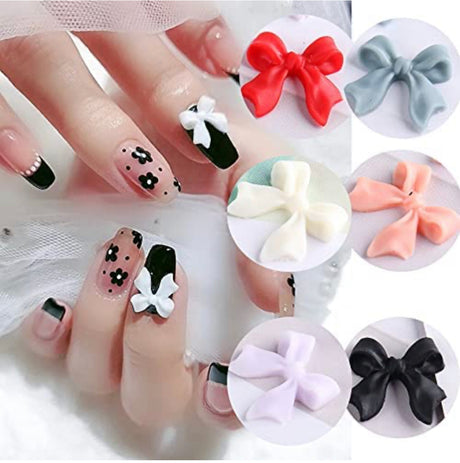 3D Bowties Mix Color - Nail Art Charm