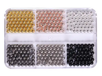 Caviar Micro Metal Beads 3D  Gold,Silver,Black,Rose Gold.# 4