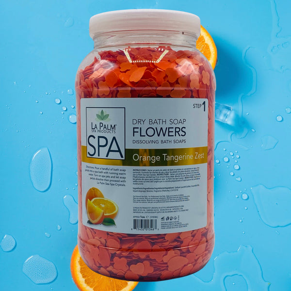 Dry Bath Soap Flowers 1gl - Orange Tangerine Zest