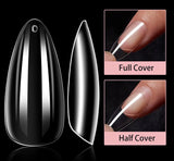 Full Cover Medium   Almond Nail Tips  Bag - 0 to 11- 600 pcs