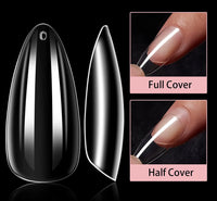 Full Cover Short  Almond Nail Tips  Bag - 0 to 9