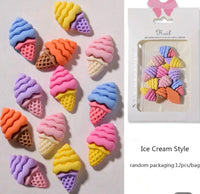 3D Ice Cream Style Nail Charms ( 12pcs)
