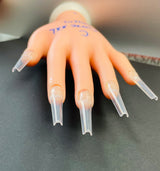 XXL C Curve Coffin Clear Acrylic Nail Tips Bag - 500pc