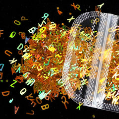 Letter Sequins #5 - Gold - 2g/bag