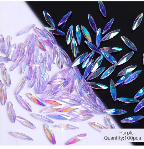 Flack Back Glass Rhinestones