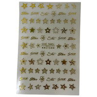 Nail Sticker - 015 Gold Stars