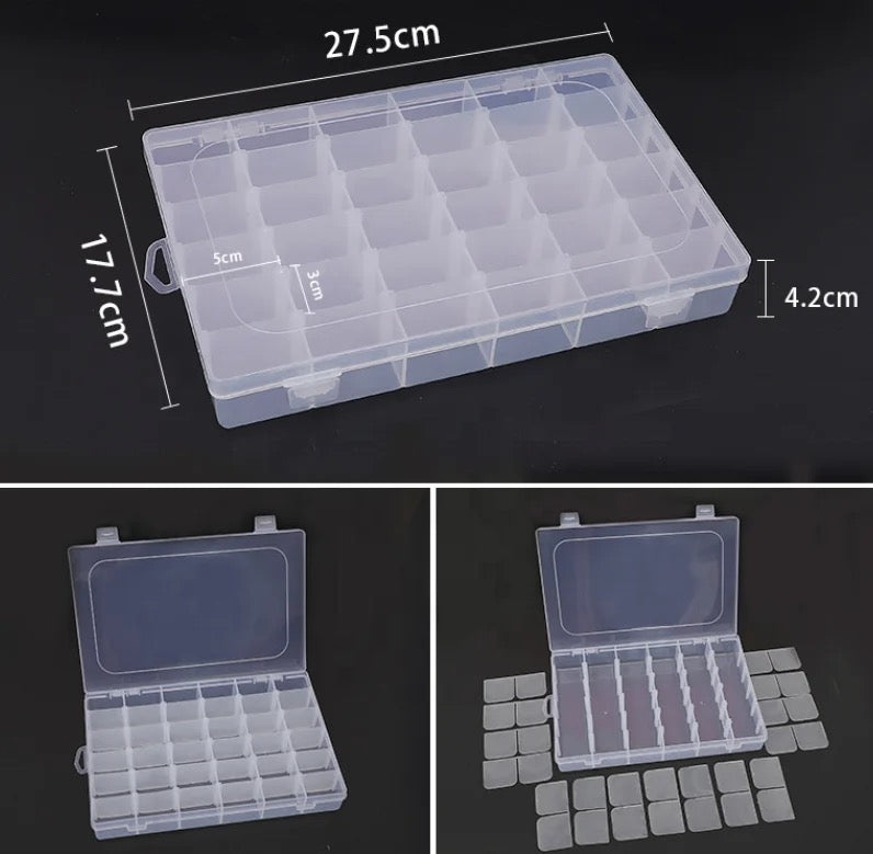 Compartment Box - 36 Slots Clear
