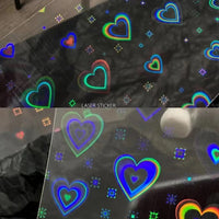 Aurora Laser Sticker Heart Style