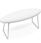 White  Arm Rest  - Microfiber Leather