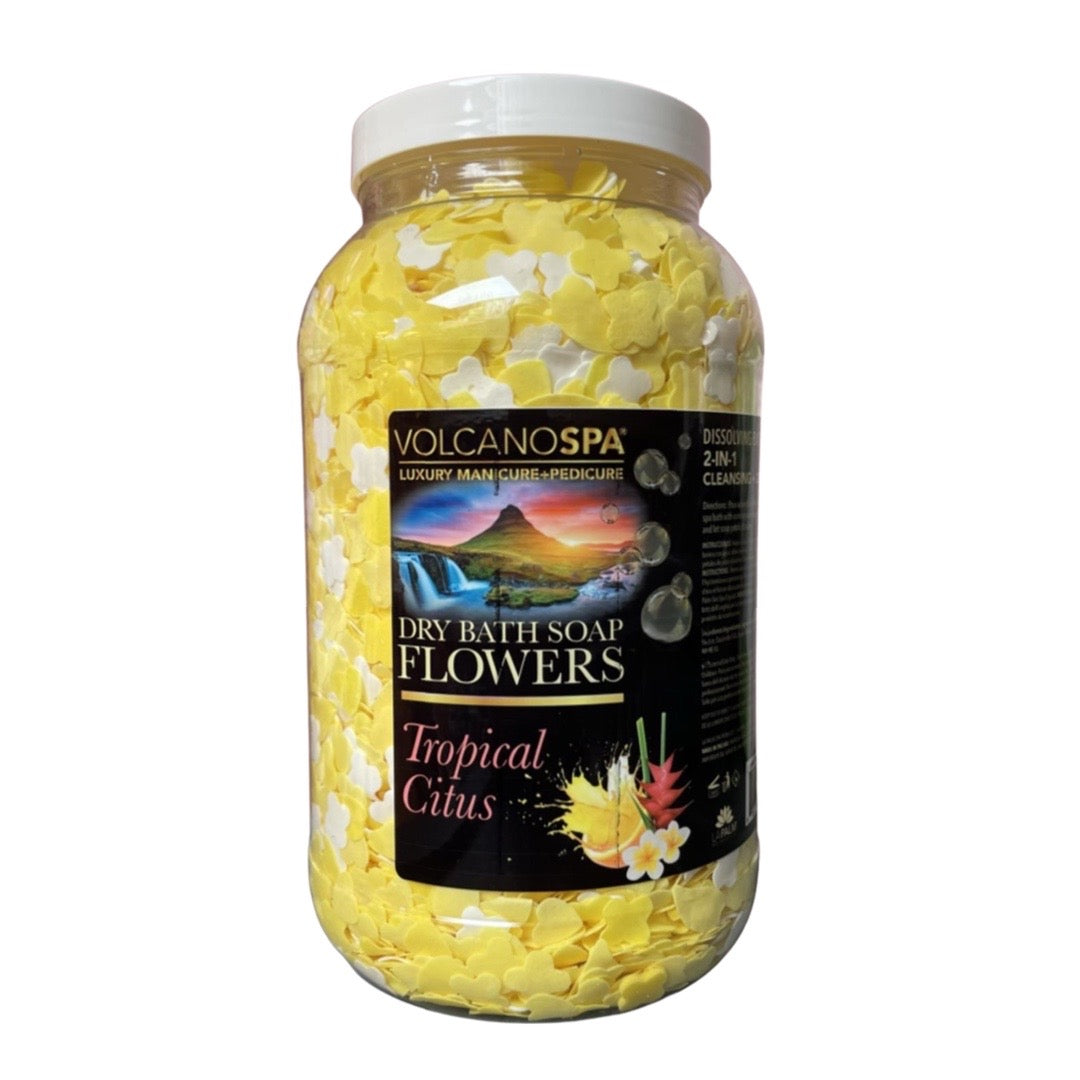 Dry Bath Soap Flowers 1 Gallon - Tropical Citrus