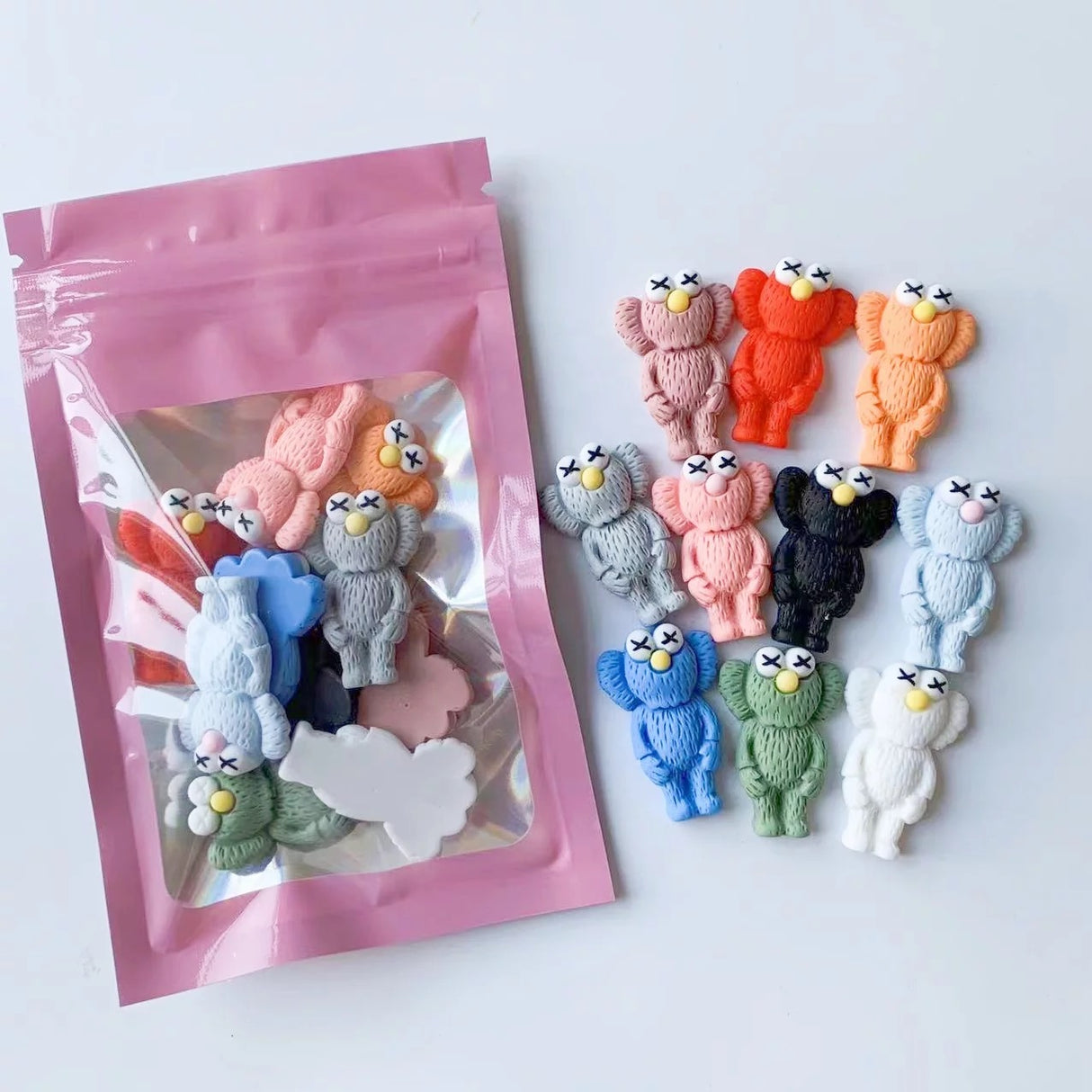 Mini  Elmo Kawaii 3D Nail Charm Figures - 10pc Bag