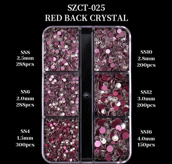 Red Back Crystal Rhinestone -025