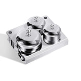Metal Manicure Liquid & Powder Jar Set - 3pc