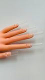 XL C Curve Square Clear Acrylic Nail Tips - Bag 550 pc