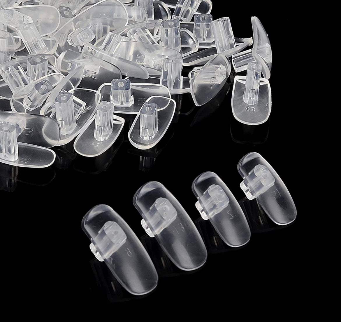 Replacement Refill Nail Tips,For  Flexible Practice Nail Hand,- 100pc/bag