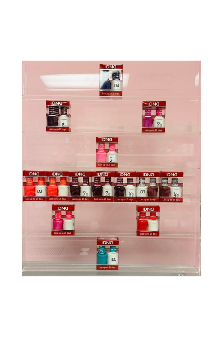 DND Acrylic Wall Polish Rack - 96 Bottles – Lunali Nail Supply