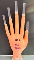 XXL NO C Square  Clear Acrylic Nail Tips Bag - 500pc