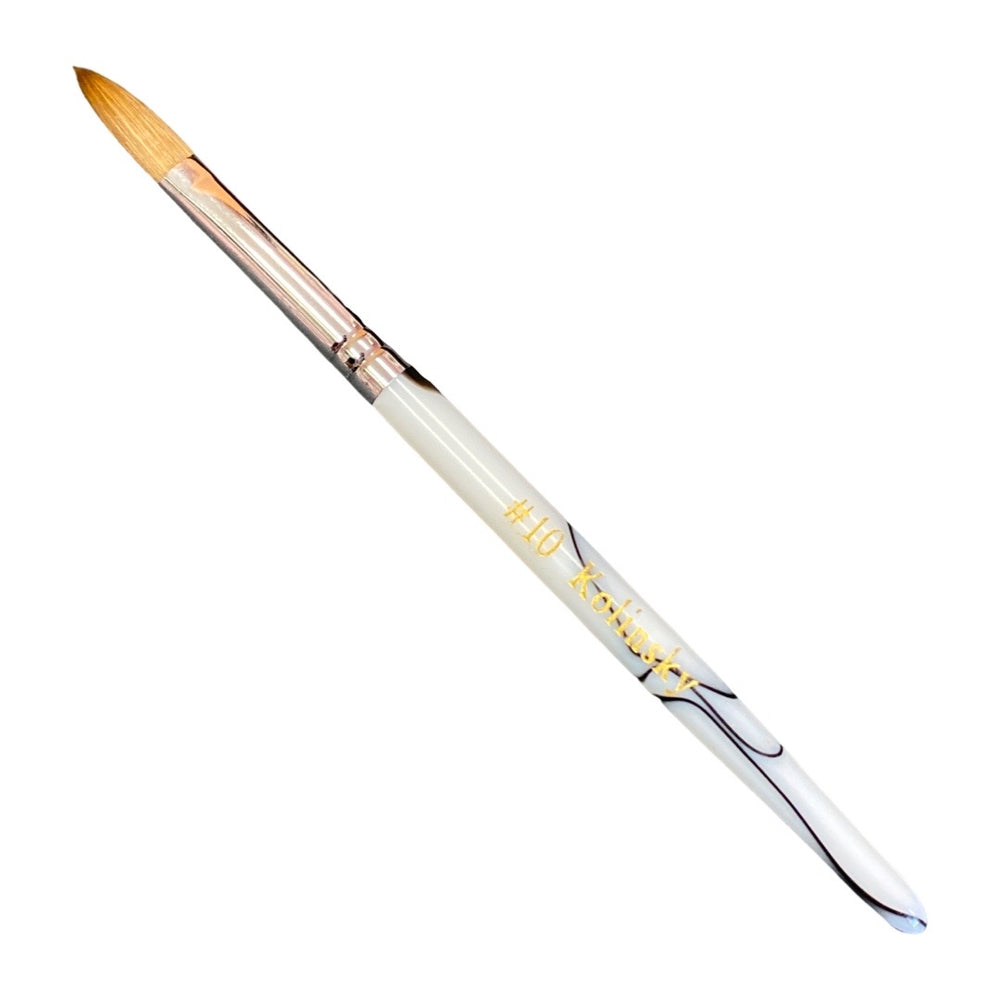 Crimped Marble Brush # 10  - 100% Kolinsky
