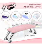 Leather Nail Hand Rest - Pink