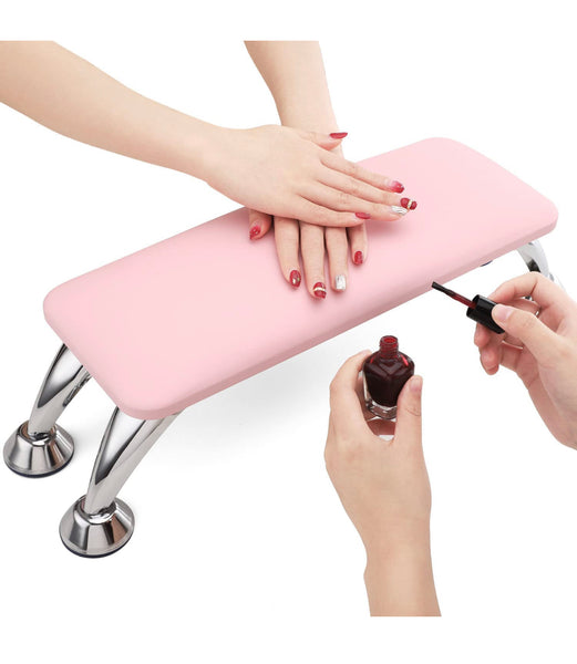 Leather Nail Hand Rest - Pink