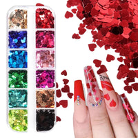 Heart Sequin-  Mix Color # 12  Styles Box