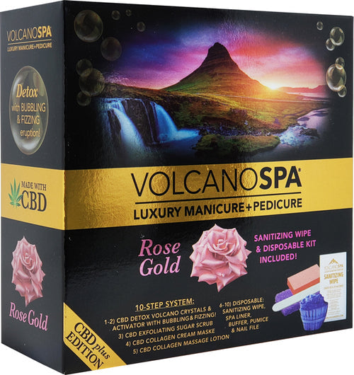 Luxury Manicure & Pedicure Volcano Spa 10-in-1 Spa Box - Rose Gold
