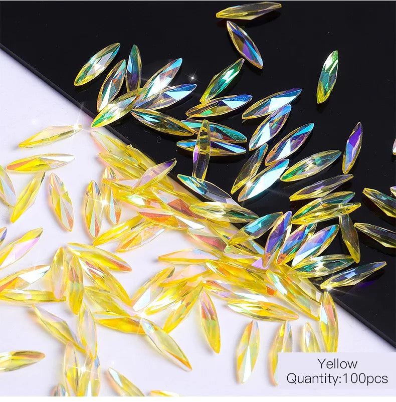 Flack Back Glass Rhinestones