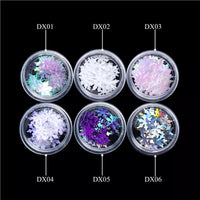Snow Sequins Nail Glitter - 6 Styles