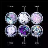 Snow Sequins Nail Glitter - 6 Styles