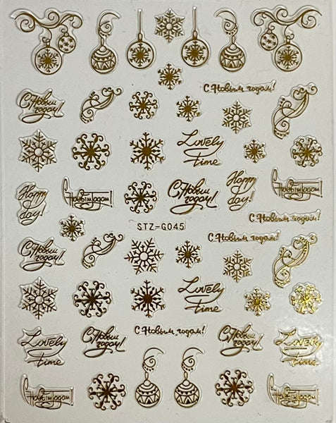 Christmas Nail Stickers  STZ-G045