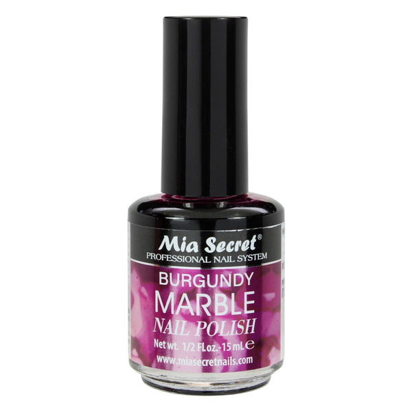 Burgundy Marble Nail Polish 1/2 FL oz