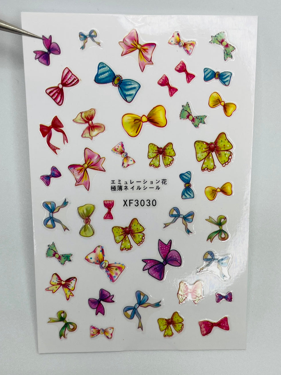Decal Nail Sticker - XF3030 Bow