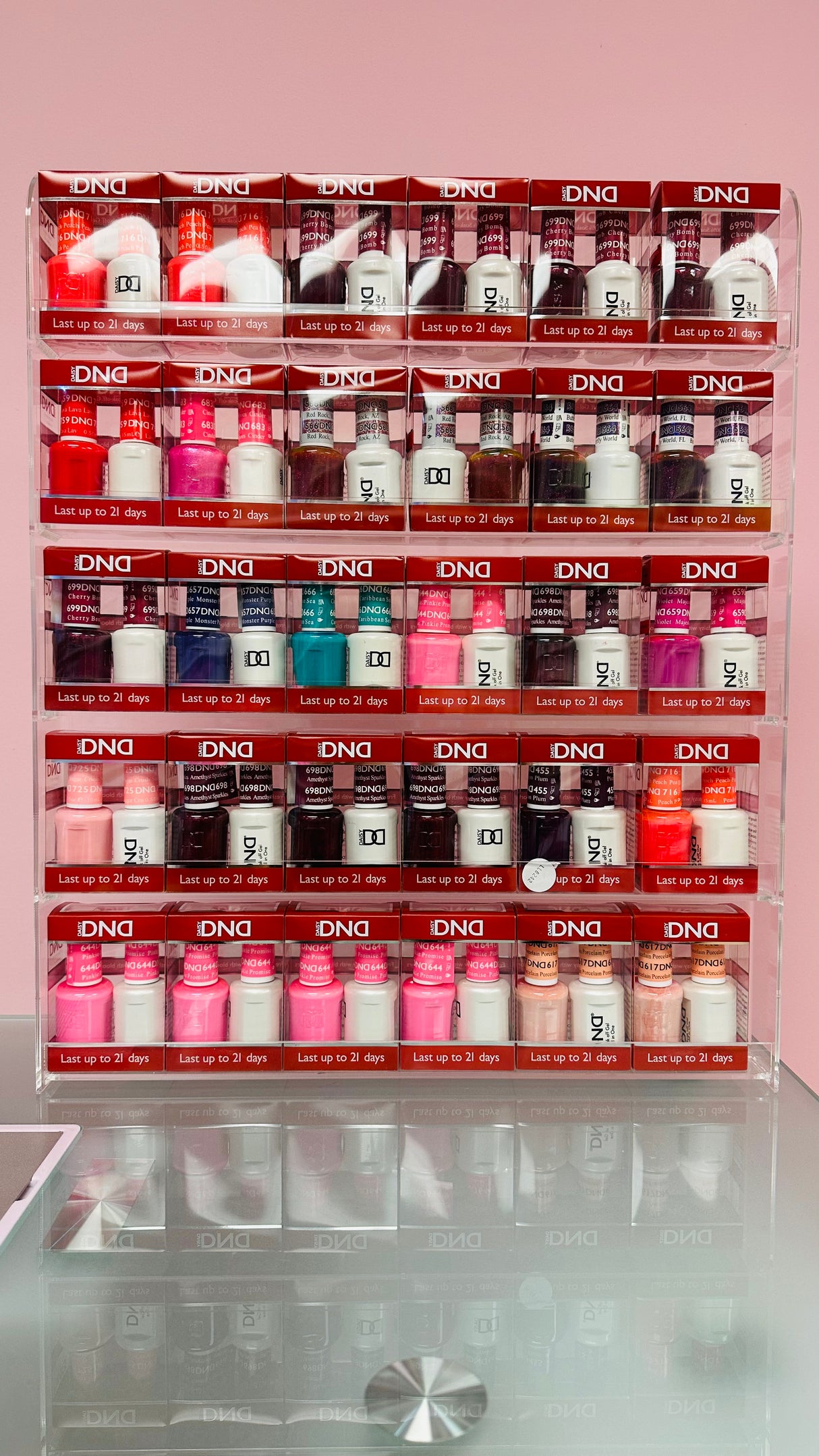 Acrylic Wall Polish Rack - 60 Bottles