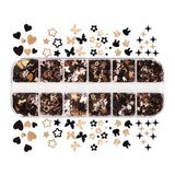 Sequin Gold & Black - Mix Shape & Colors 12pc