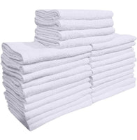 16" x 27" White Towels Pack of 12