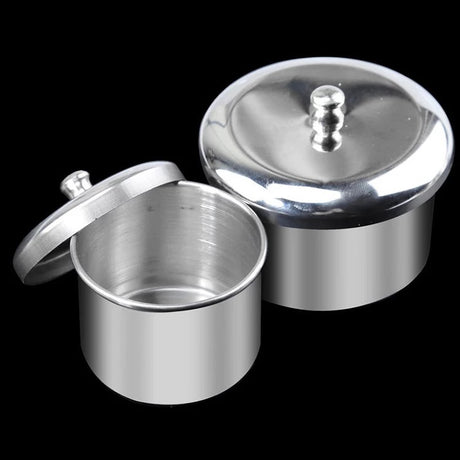 Metal Manicure Liquid & Powder Jar Set - 3pc