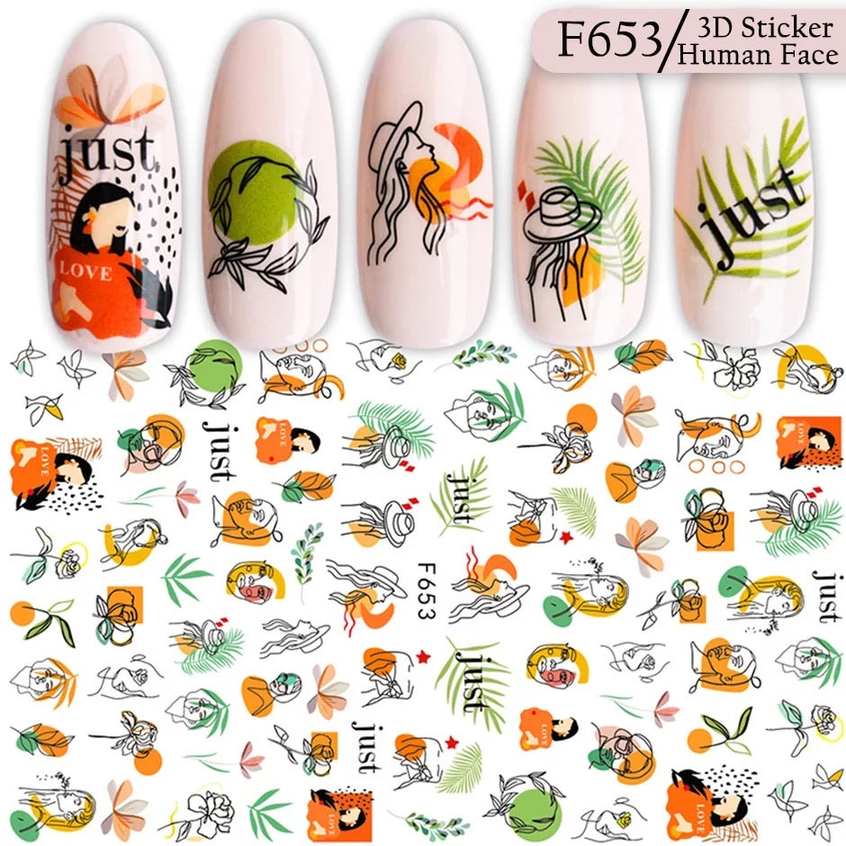 Nail Art Summer Stickers - F653