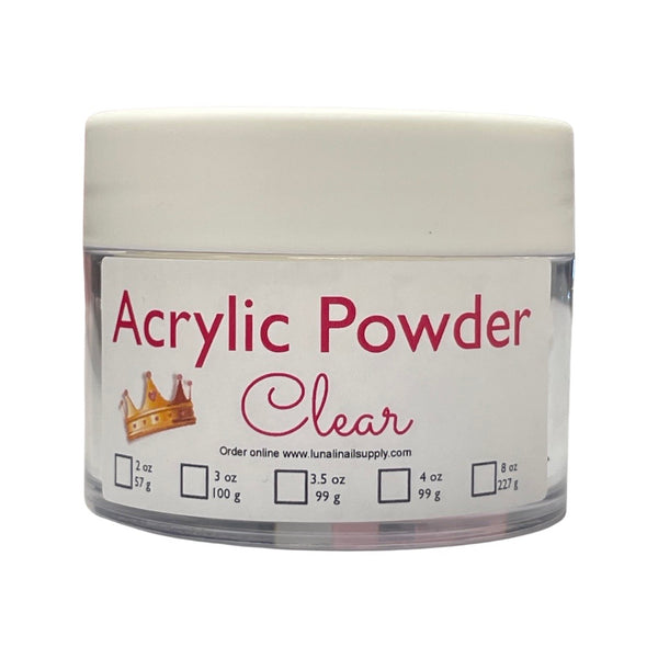 Clear Acrylic Powder - 3.4 oz